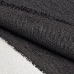 Schwarzer Stoff - Leinen, Viskose und Polyester-Mischung (175 g/m2) 1 m / 9,50 €