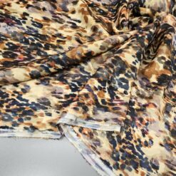 🎁SUPER PREIS - Georgette-Chiffon mit Leopardenmuster in Naturtönen