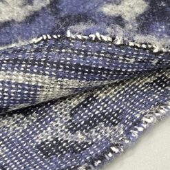 🎁 Wollstoff grau-blau-violett- für Mäntel und Jacken (470g/m²)
