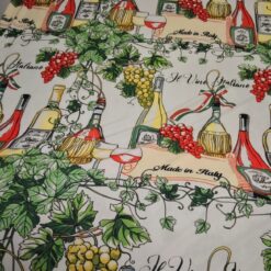 " Vino Italiano " - elastische Lycra mit Weindruck