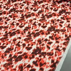 Elastischer Baumwollstoff rot-weiß