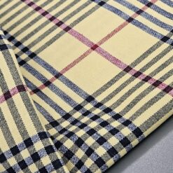 👉 London Elegance - britisches Tartan-Muster in Beige, Schwarz und Rot - Dekostoff (Breite 2,80 m, 205 g/m²) 1 kg / 14,50 €