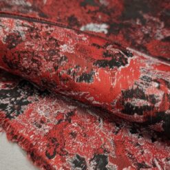 🌟 Roter schimmernder Luxus-Jacquard (210 g/m²)
