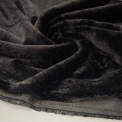 🌟 Elegantes schwarzes Kunstfell mit kurzem Flor LETZTZES STÜCK 1,50 m / 17,50 €
