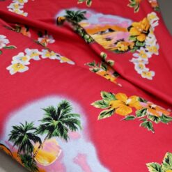 🎁 Roter tropischer Baumwolljersey Honolulu