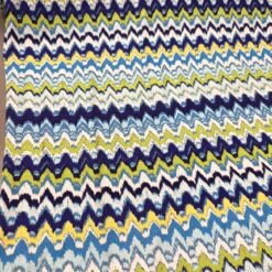 Baumwolljersey - Türkis-Blau- Missoni-Muster